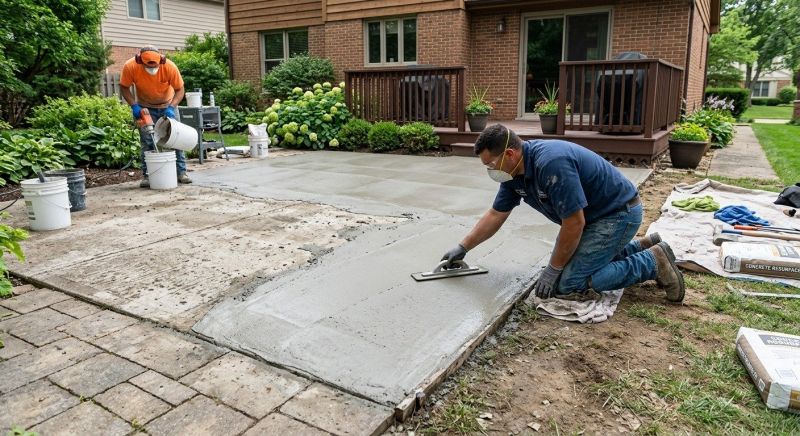 Concrete Porch Resurfacing in West Des Moines, IA